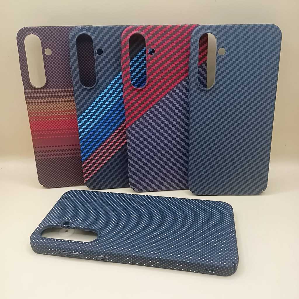 V2 - Case Untuk Galaxy A55 Carbon Fiber Premium Support Magsafe