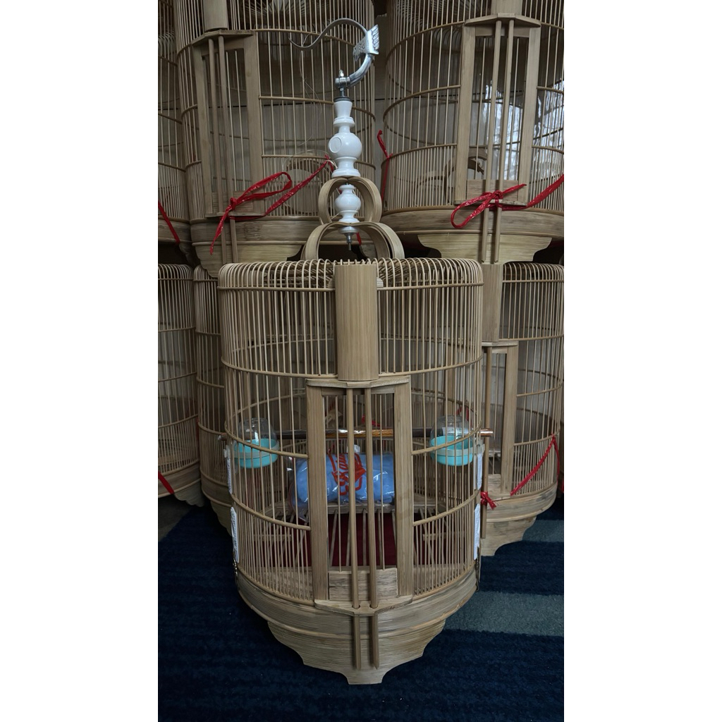Sangkar anis merah diameter 38 mentahan fullset model tebok ceper batman