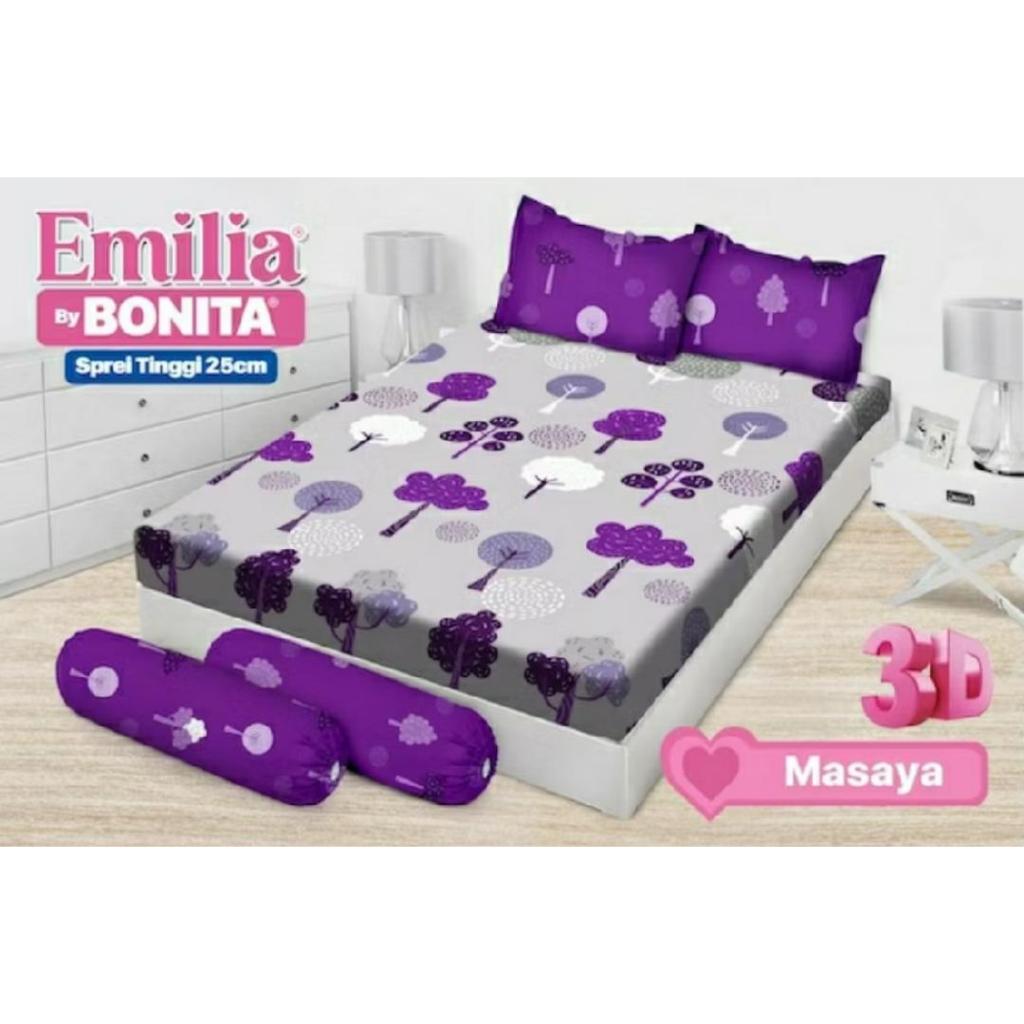 Sprei Queen Size 160x200 Emilia Bonita B4 - Lembut, Tidak Luntur, Motif Menarik