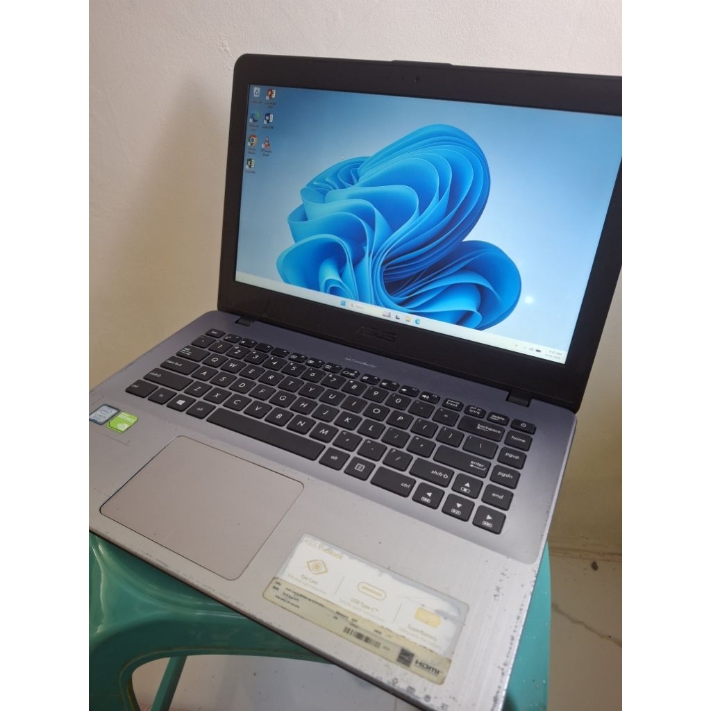 Laptop Asus A442U Core i5 Gen 8 Ram 12 SSD 128 GB HDD 500 GB  Nvidia Normal Siap Pakai