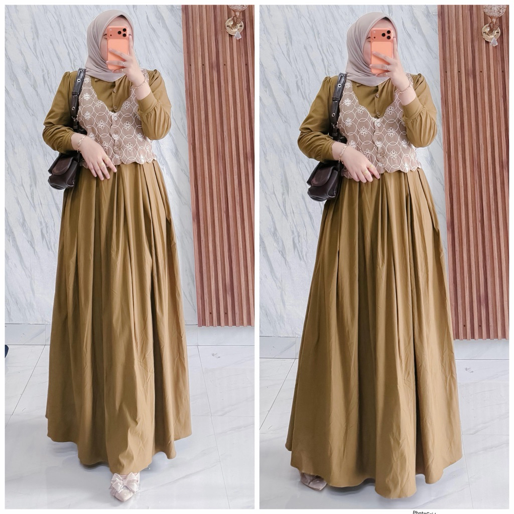 Gamis layla terbaru / gamis layla / gamis layla busui / gamis layla rompi