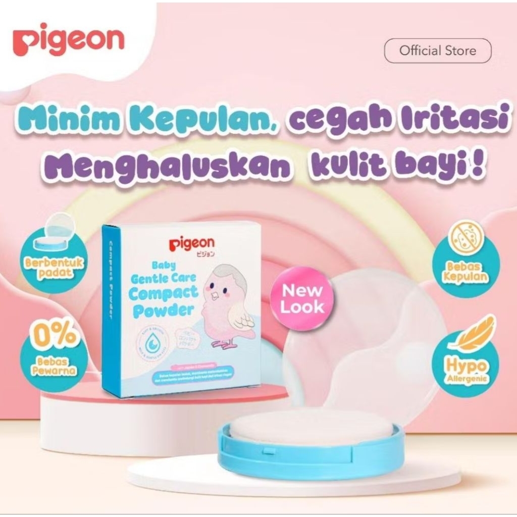Pigeon Baby Powder Compact Bedak Padat Bayi-Reffil bedak padat pigeon