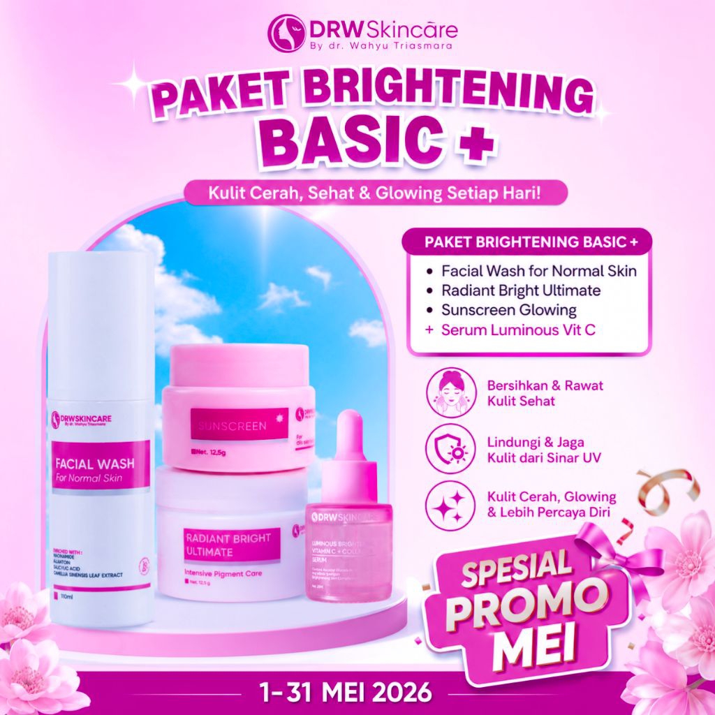 DRW Skincare Paket Melasma, Anti Aging Jerawat & Brightening BPOM Original | Atasi Flek Hitam, Jeraw