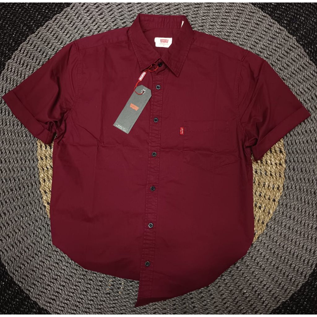 KEMEJA LEVIS PRIA//KEMEJA POLOS PRIA//KEMEJA LENGAN PENDEK PRIA//KEMEJA PENDEK PRIA