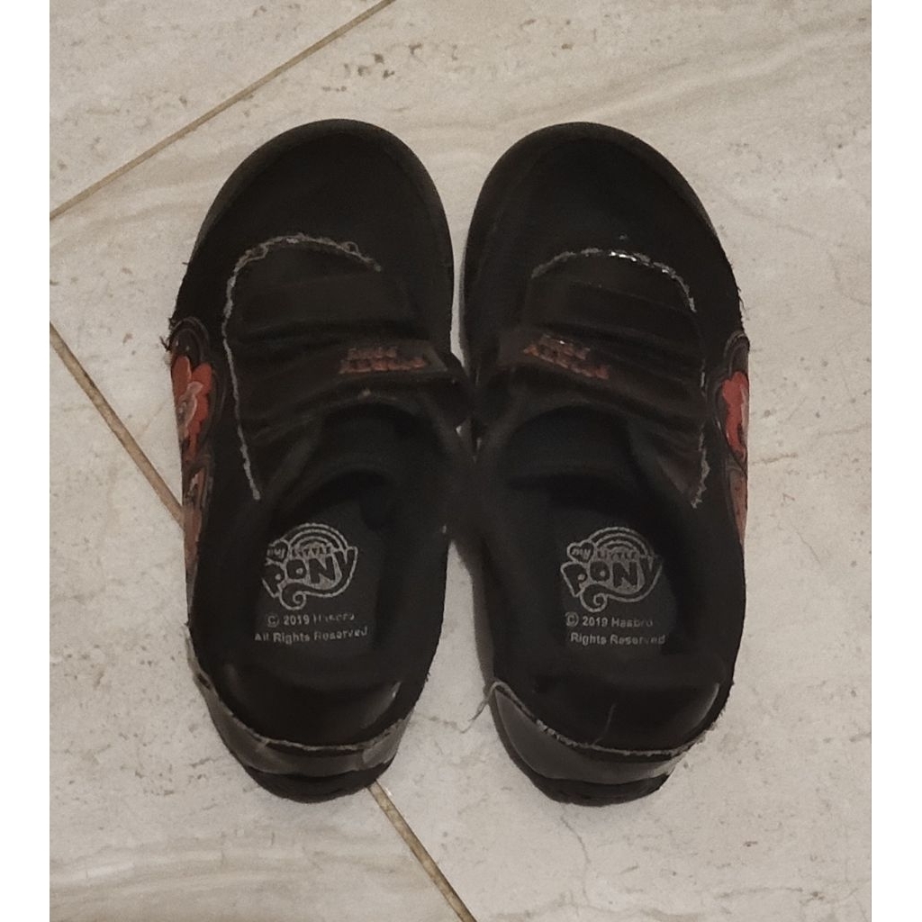 Sepatu Little Pony Hitam Pink / Sepatu Sekolah Little Pony size 30