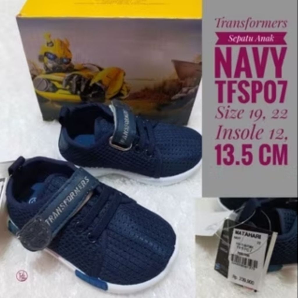 Sepatu anak Transformers Marvel Branded matahari size 22