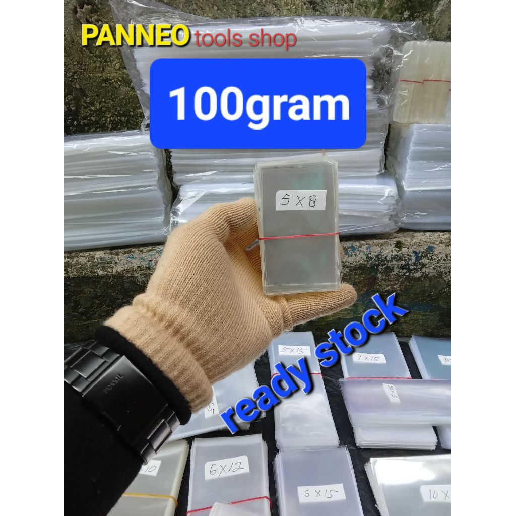 Plastik OPP bening kaca plastik asesoris plastik 100 gram