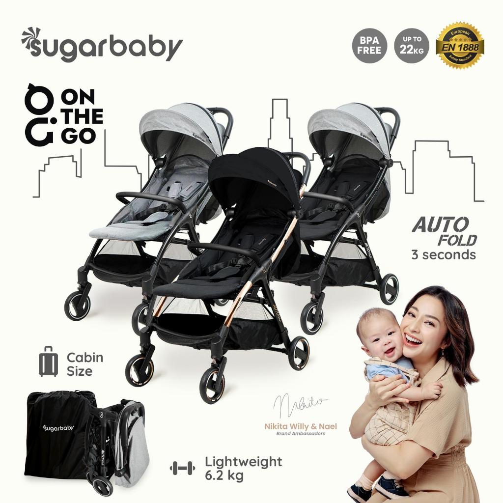 SUGAR BABY STROLLER ON THE GO AUTO FOLD | STROLLER BABY OTOMATIS LIPAT