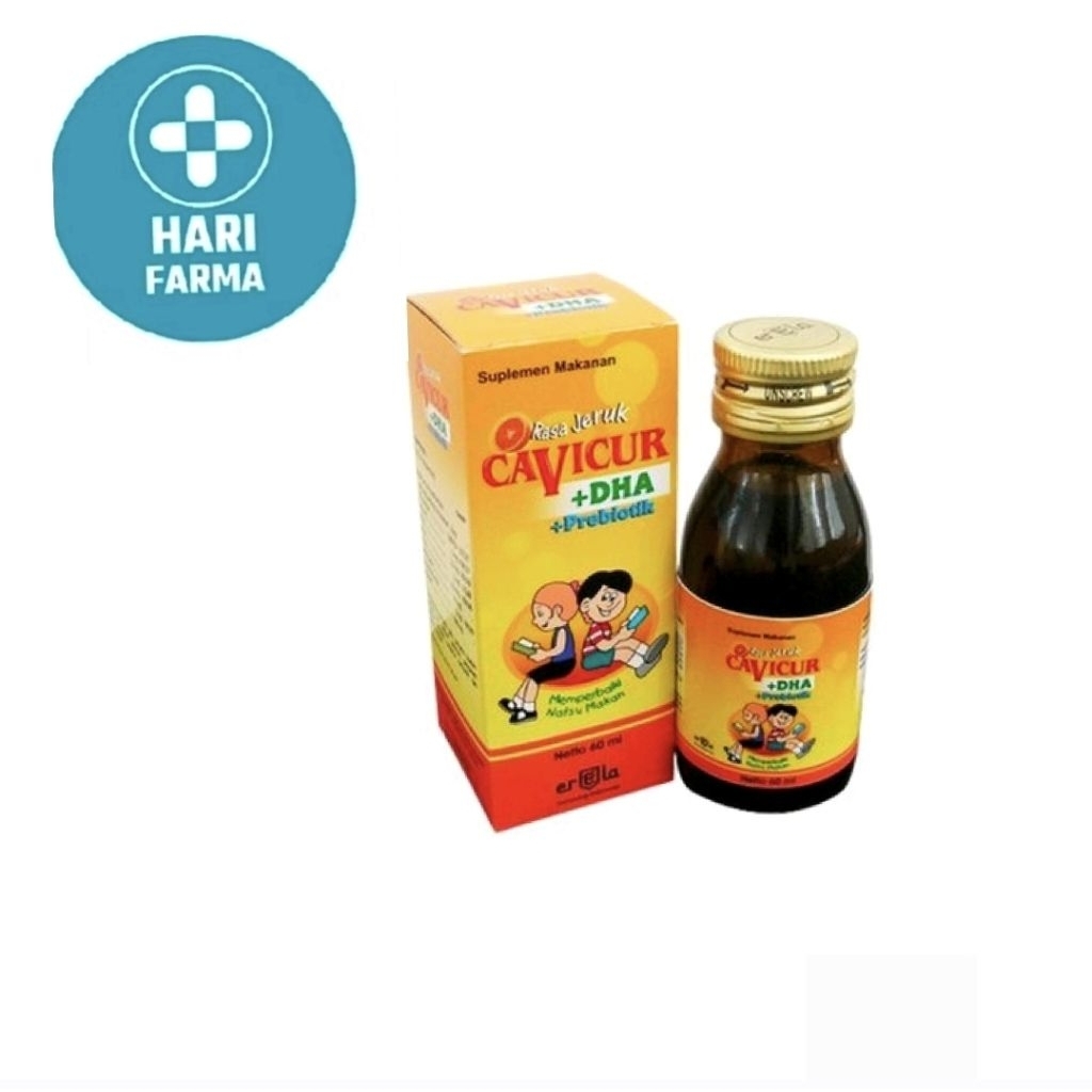 Cavicur DHA Sirup Botol 60 Ml Vitamin Otak Anak Multivitamin