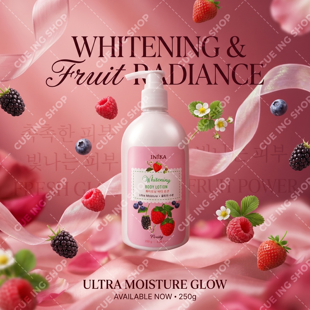 INIKA Handbody Lotion Fruity 250gr (ORIGINAL) - Body Lotion Whitening Hydrating