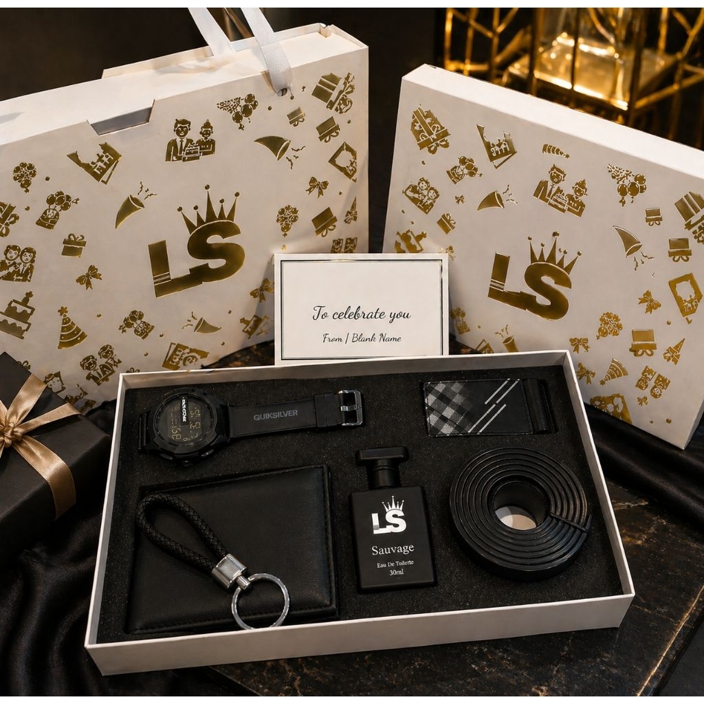 [LUXURY BOX]JAM TANGAN ANTI AIR hampers box spesial LUXURY packing kado hadiah cowo cowok birthday