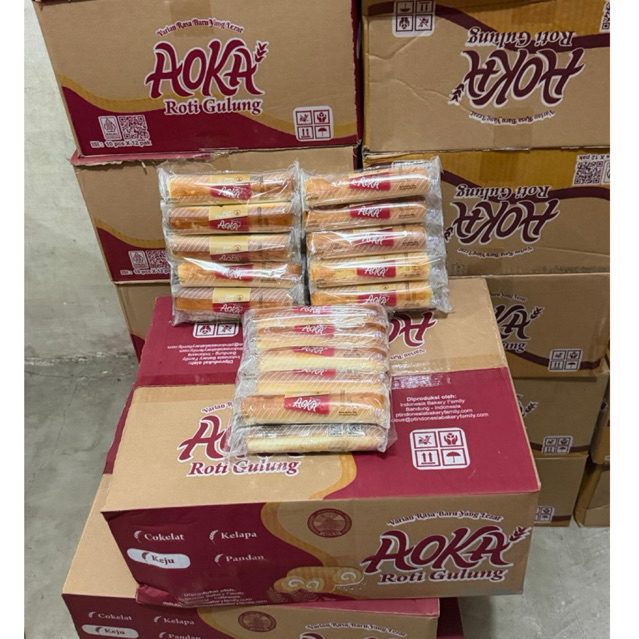 (exp 07/2026) AOKA GULUNG 1 dus / ROTI PANGGANG AOKA 60pcs 120pcs COKLAT KEJU KELAPA NANAS VANILA TE