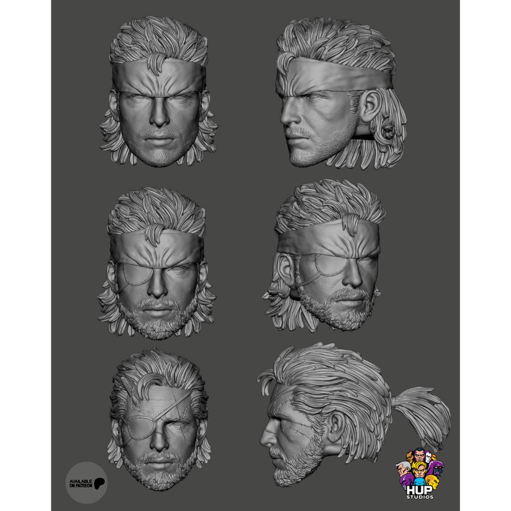 Headsculpt HS Head Metal Gear Solid Snake Venom Snake Big Boss Muff Toys Notaman NWToys Vtoys Romank