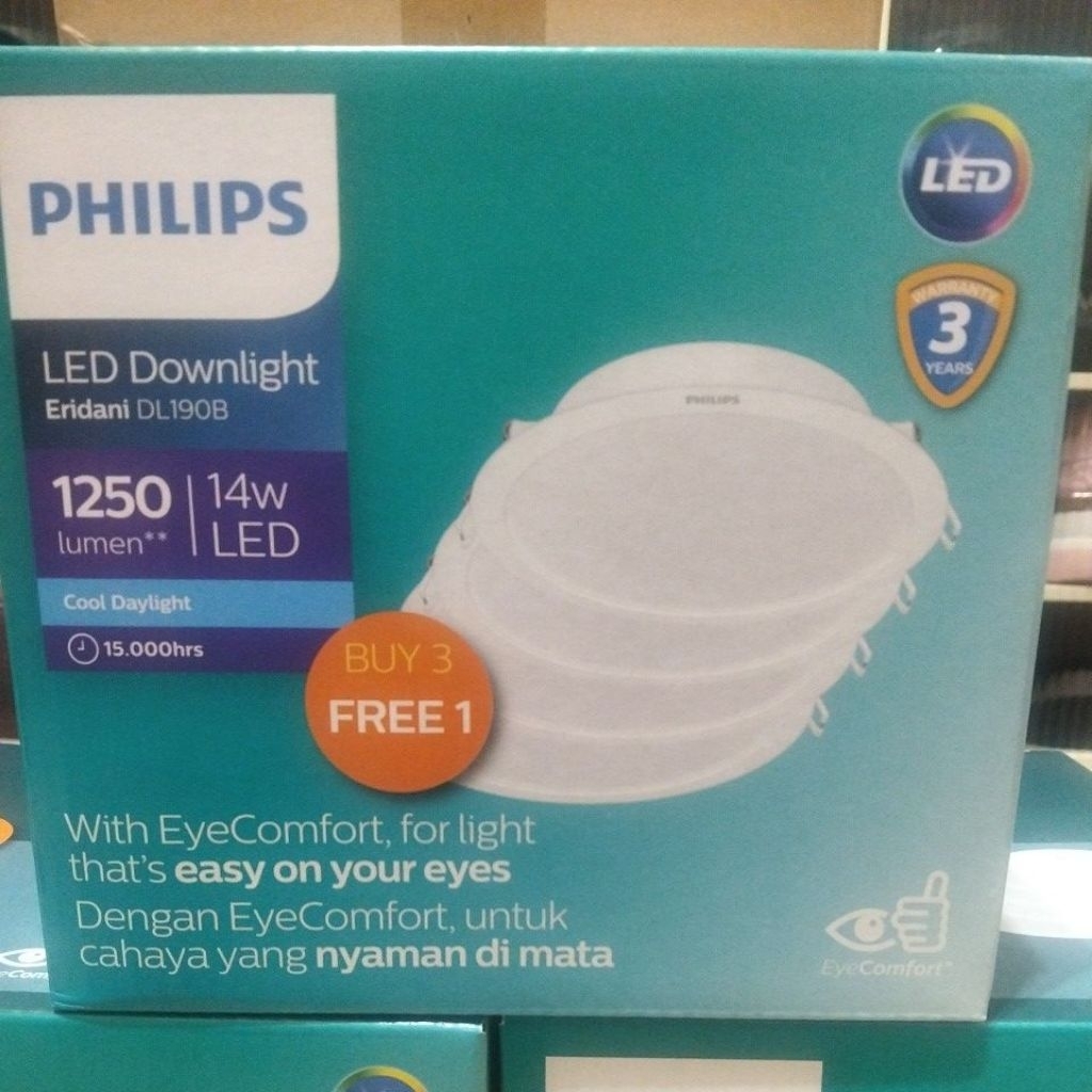 Lampu LED Dwonloght Eridani 14w paket Philips