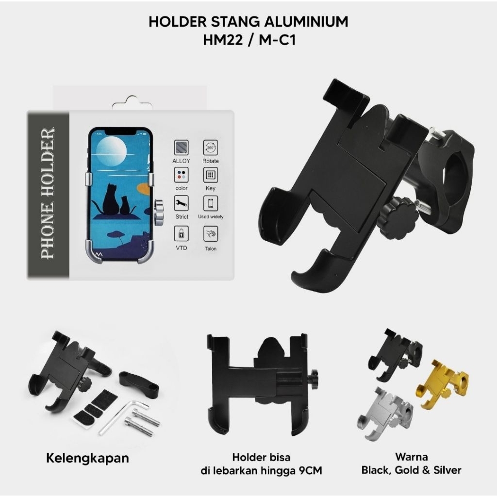 NEW Holder Besi  buat hp untuk dudukan di motor,sepeda