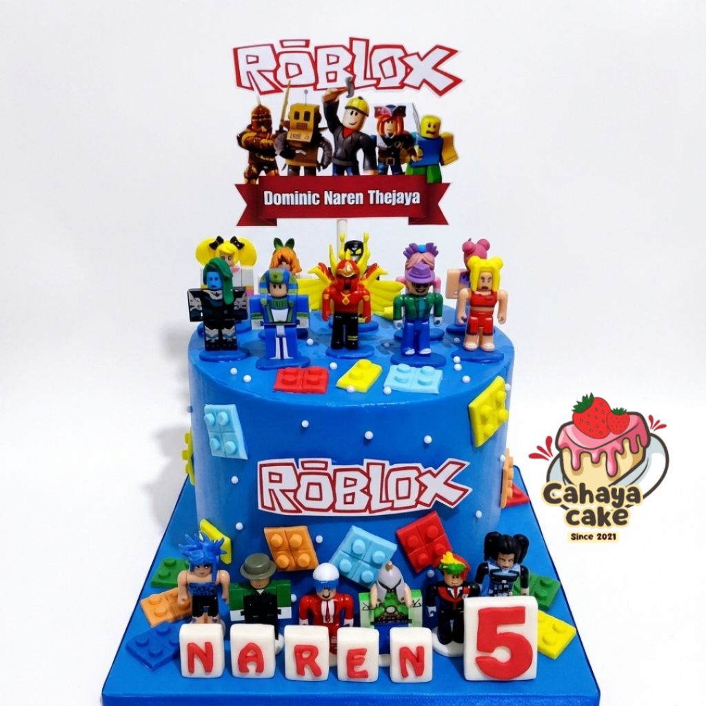 Kue Ulang Tahun Roblox Mainan / Kue Ultah Anak Laki Laki / Roblox Cake