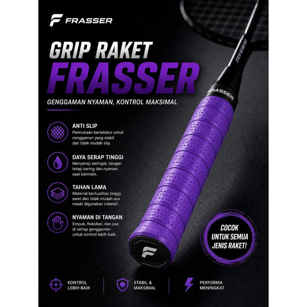 Grip Raket Badminton Frasser