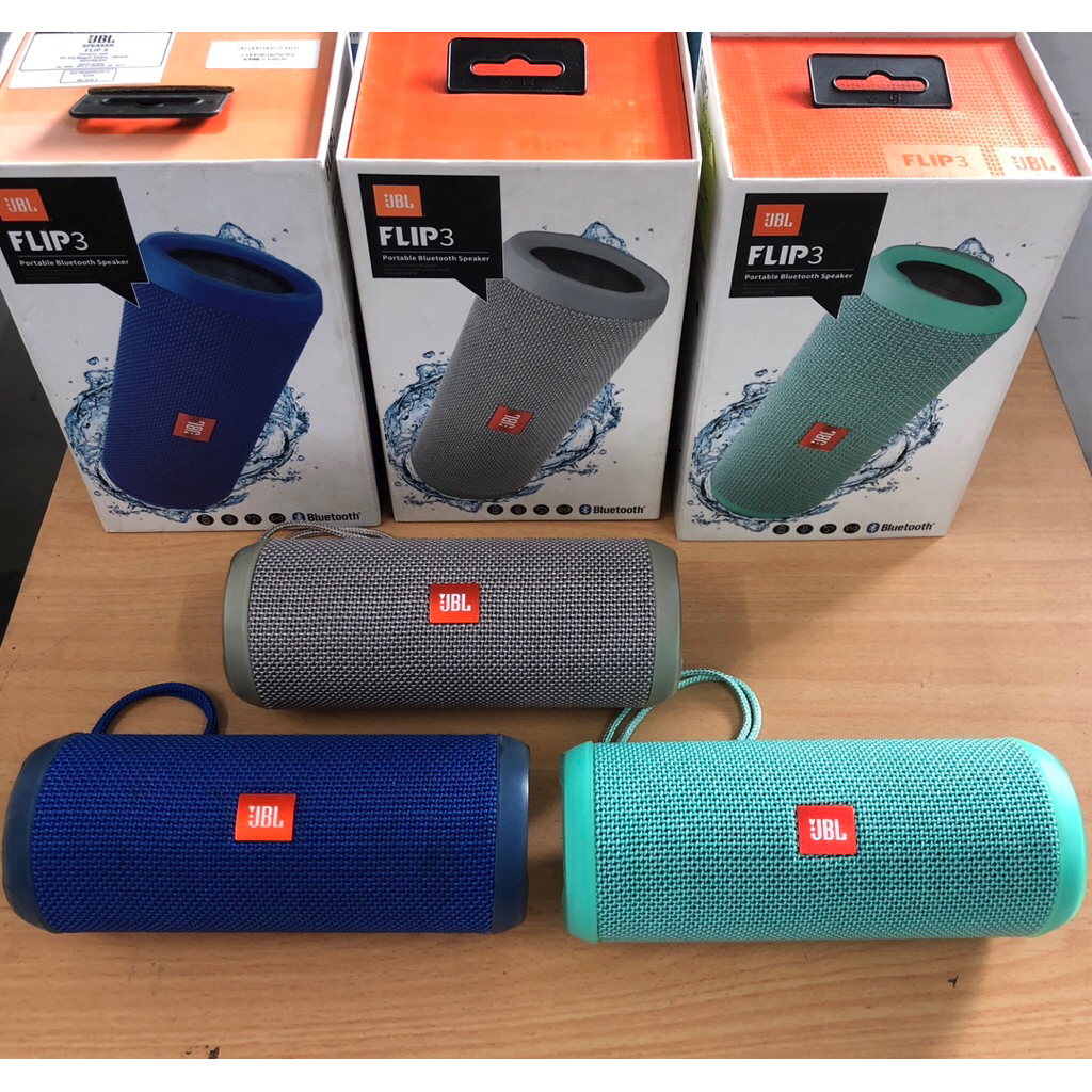 JBL FLIP 3 Bluetooth Speaker Portable - Blue, Grey, Green - Original