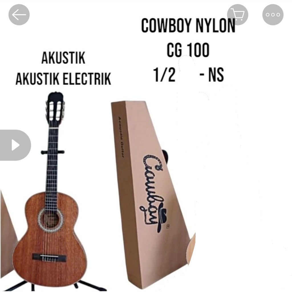 gitar Cowboy klasik CG100 1/2 ukuran 34" guitar classic 34 inci CG 100 NS