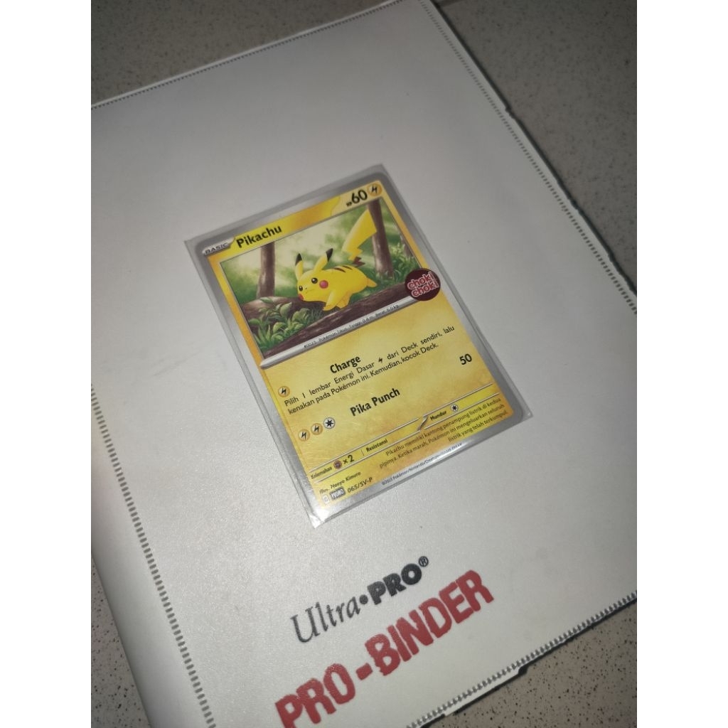 Pikachu Promo Choki Choki non-holo Pokemon TCG Indonesia