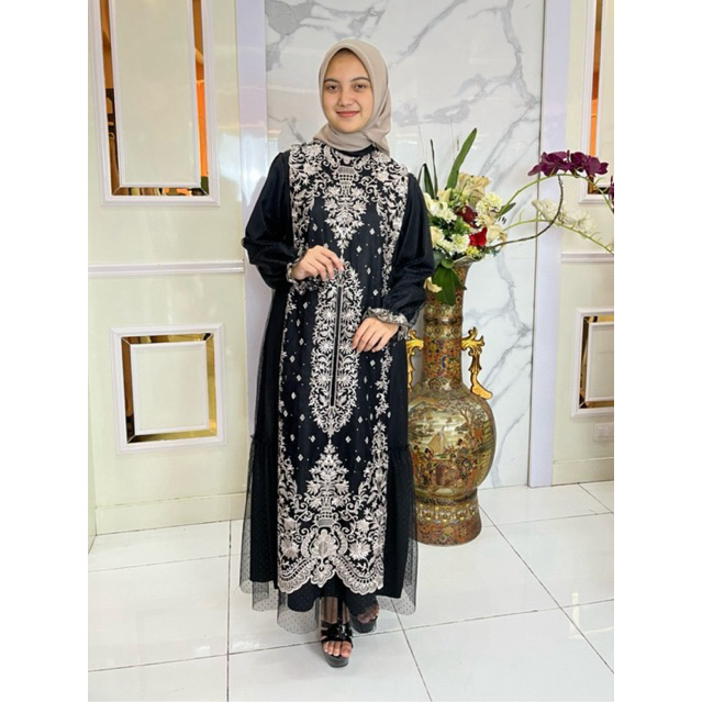 Elena gamis kondangan wisuda pesta pernikahan Brukat Premium butik