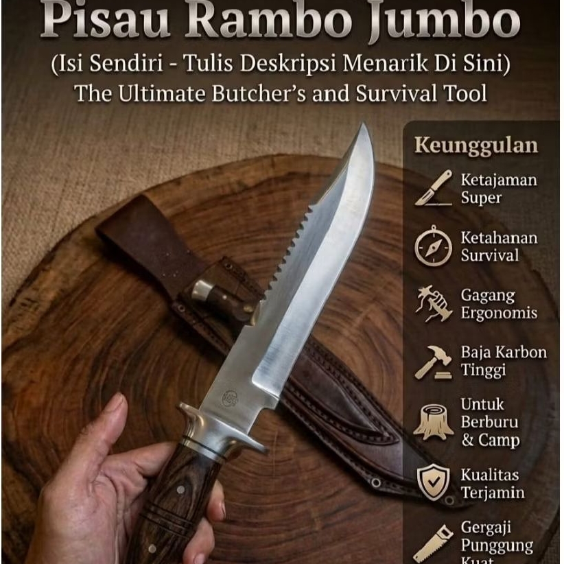 pisau rambo jumbo