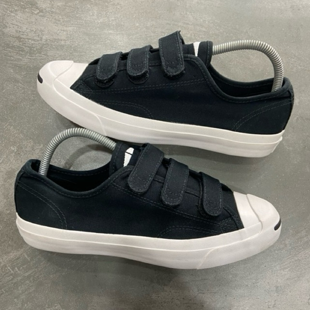 [Size 40.5] Converse Jack Purcell Velcro 3V Low Black White 2018 (160236C) Second Original Kondisi M