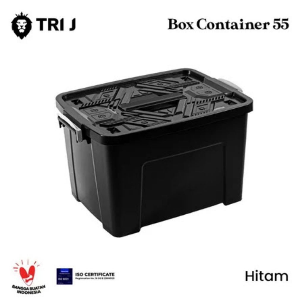 BOX CONTAINER 55 LITER DENGAN HANDLE - Kontainer Box Plastik Jumbo / Container Box Handle Jumbo / bo