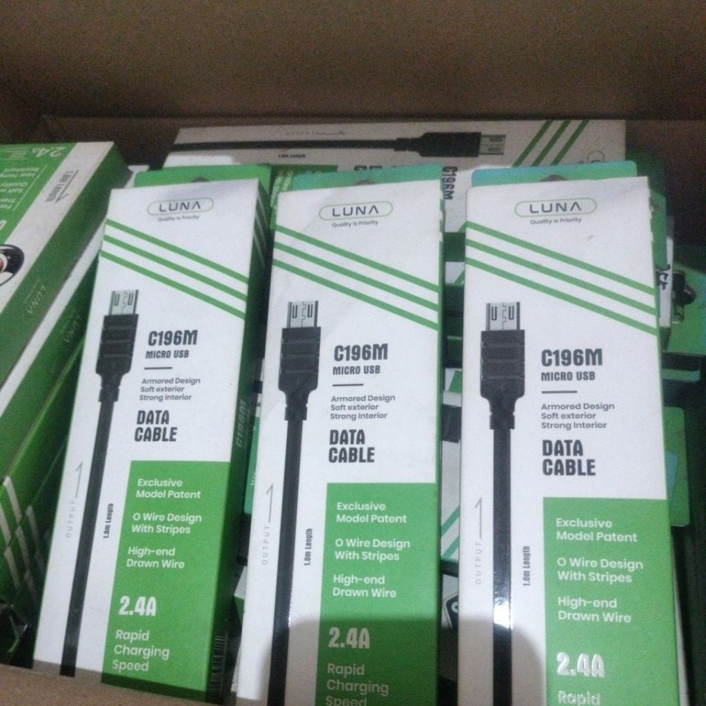 kabel data micro brand Luna c196m harga grosir