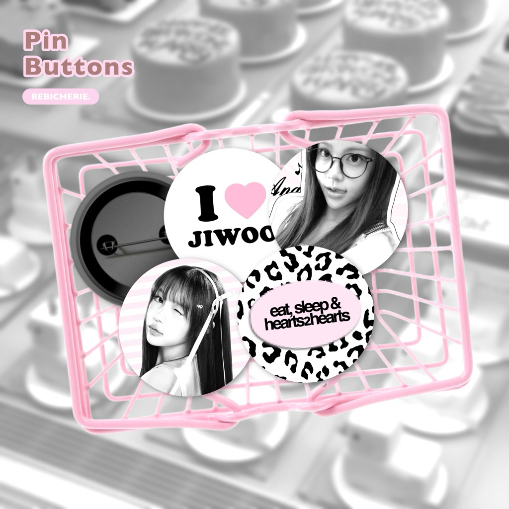 Pin Button Set Package HEARTS2HEARTS H2H Carmen Jiwoo Yuha Stella Juun A-na Ian Yeon by Rebicherie