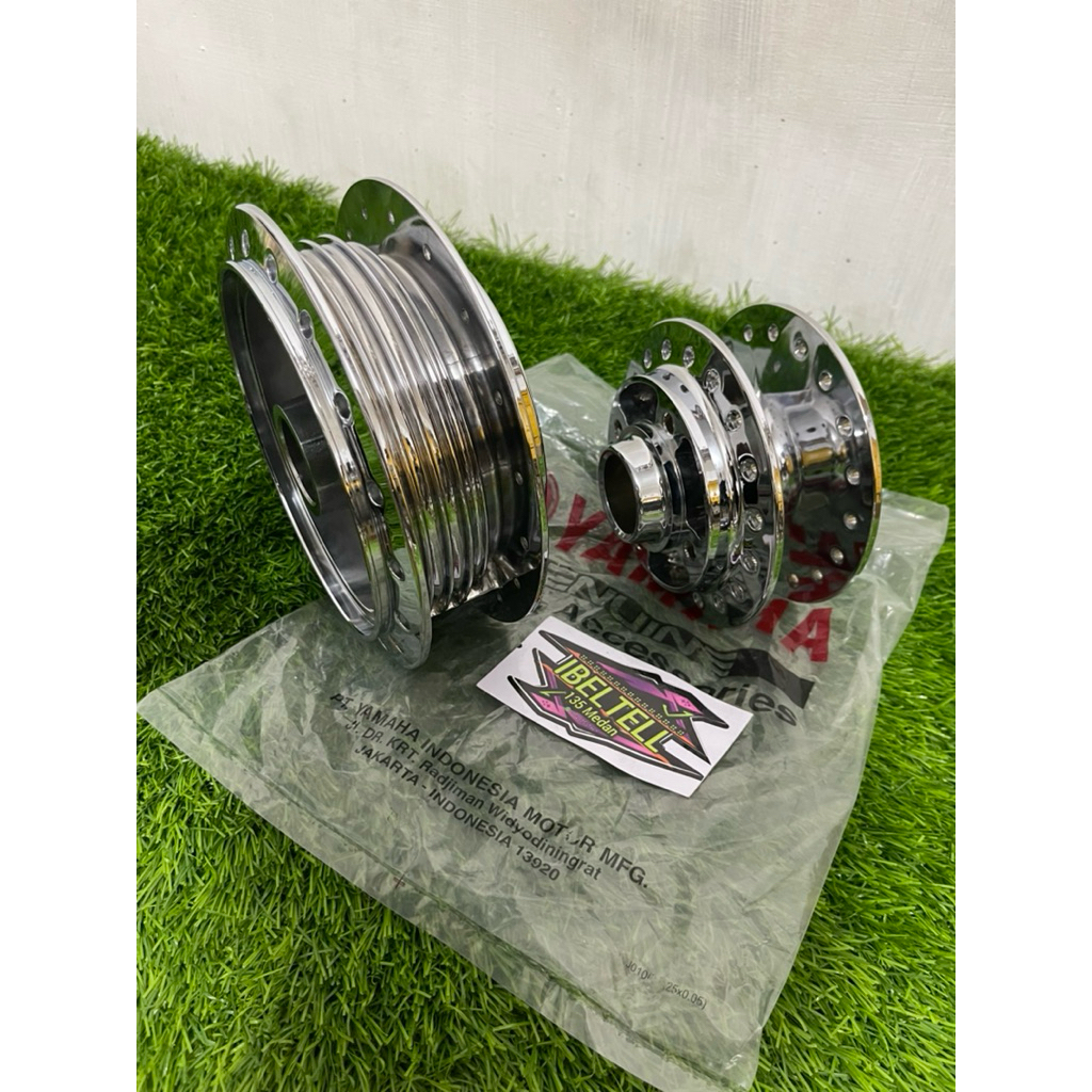 Tromol rx king/Tromol depan+Belakang Rx king Original baru chrome