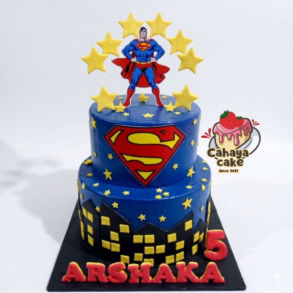 Superman Custom Cake / Kue Ulang Tahun Superman / Kue Ultah Anak Laki-laki