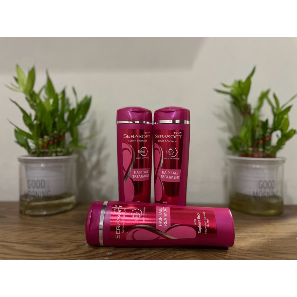 Serasoft Shampoo 170ml - Perawatan Rambut Rontok & Ketombe, DGA Serum