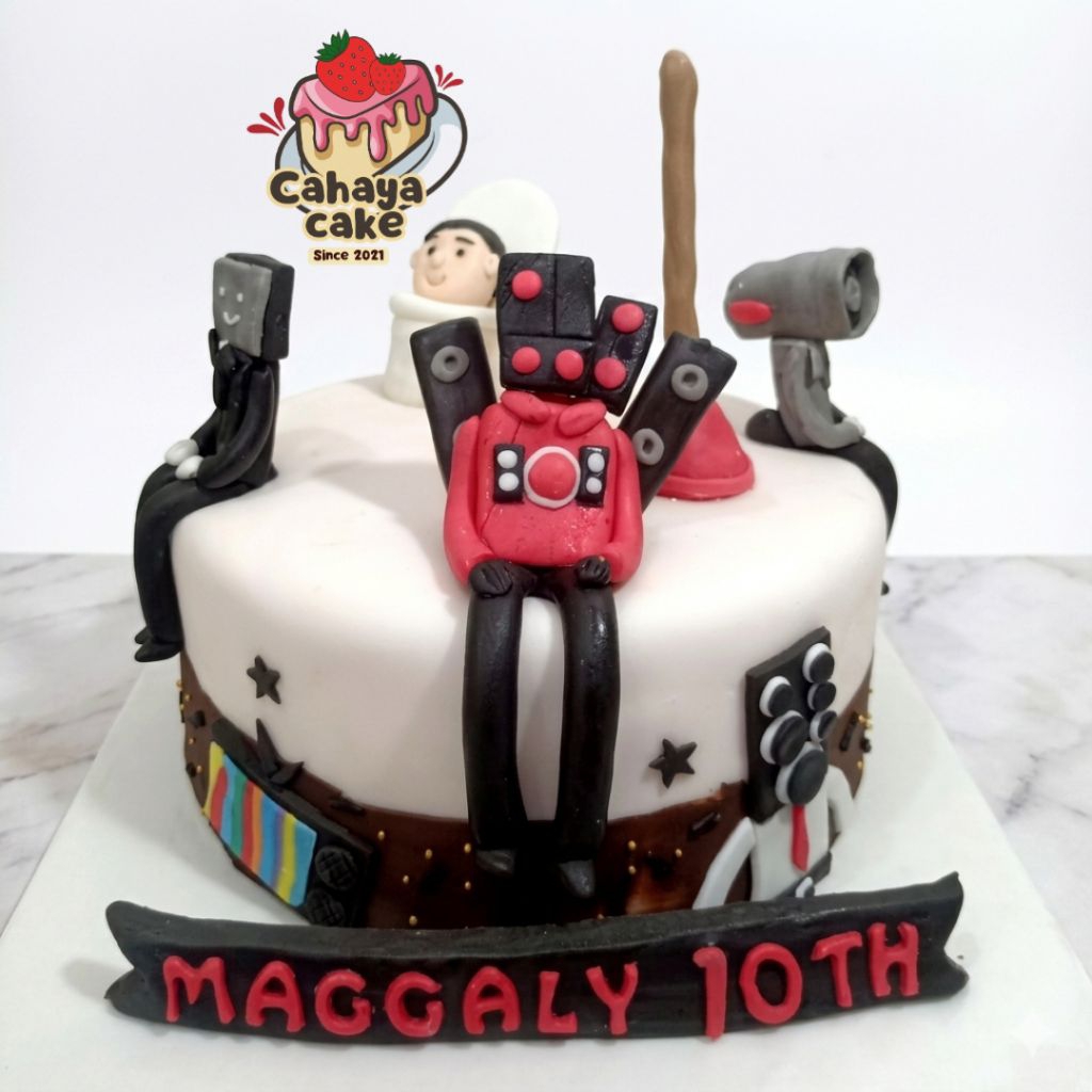 Kue Ulang Tahun Skibidi Toilet / Skibidi Cake / Skibidi Toilet Cake