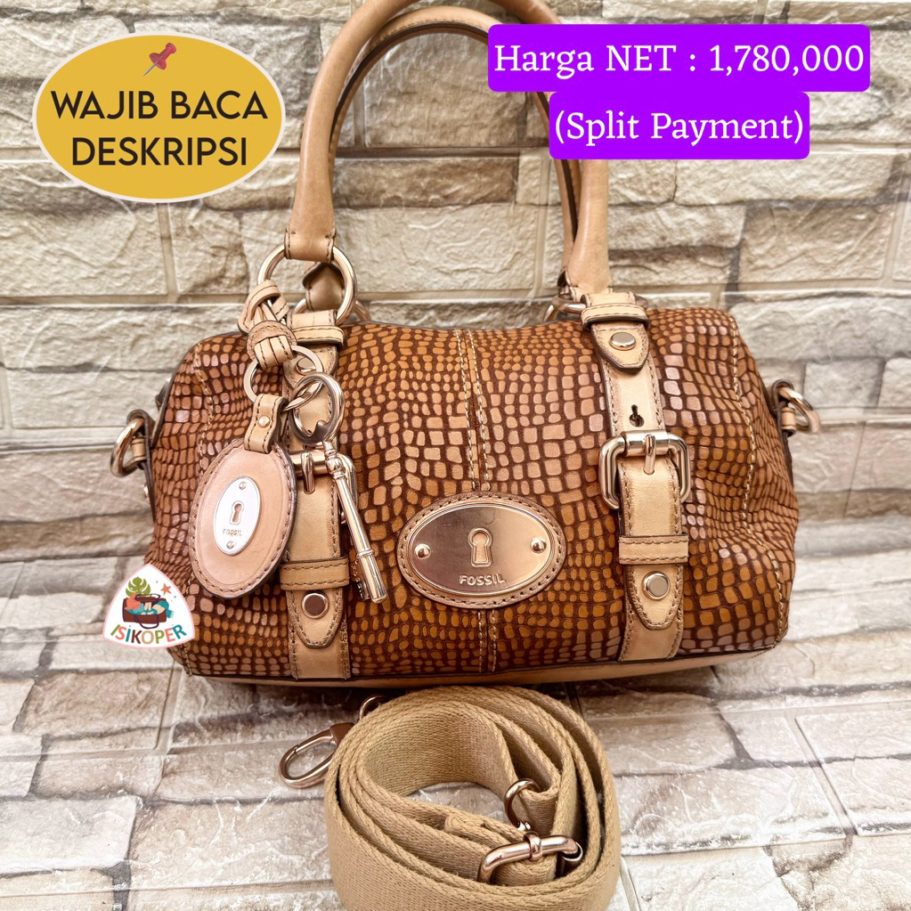 623# NET-Preloved Fossil Speedy Maddox Small Snake Skin