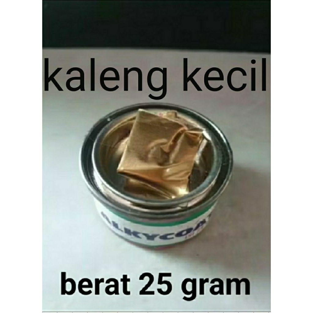 Cat minyak solvenbase alkycoat warna gold emas 25 gram