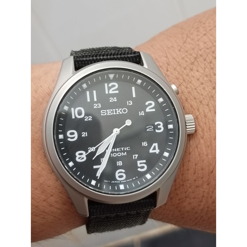 jam tangan Seiko kinetik military full original