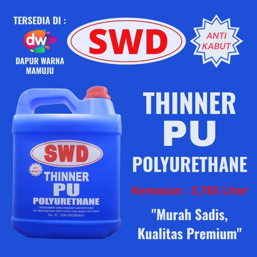[Sulsel-Sulbar] SWD Thinner Polyurethane (Thinner PU SWD) Kemasan 3,785 Liter