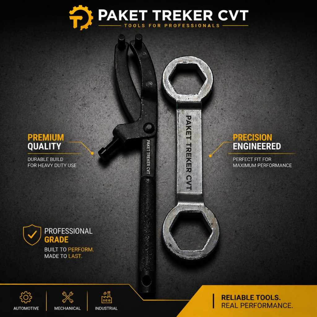 Kunci Treker CVT Tahanan dan Kunci Mur CVT 39 - 41 Paket Kunci Treker CVT Kunci Pully CVT