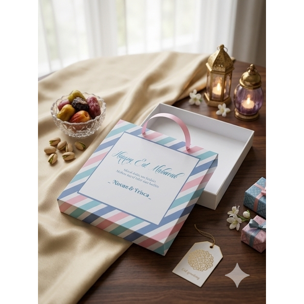 Paperbag Sliding Bag Size 18x18x3 Packaging Hijab 2in1 Bag Box Kotak GIFT WEDDING BRIDESMAID MURAH