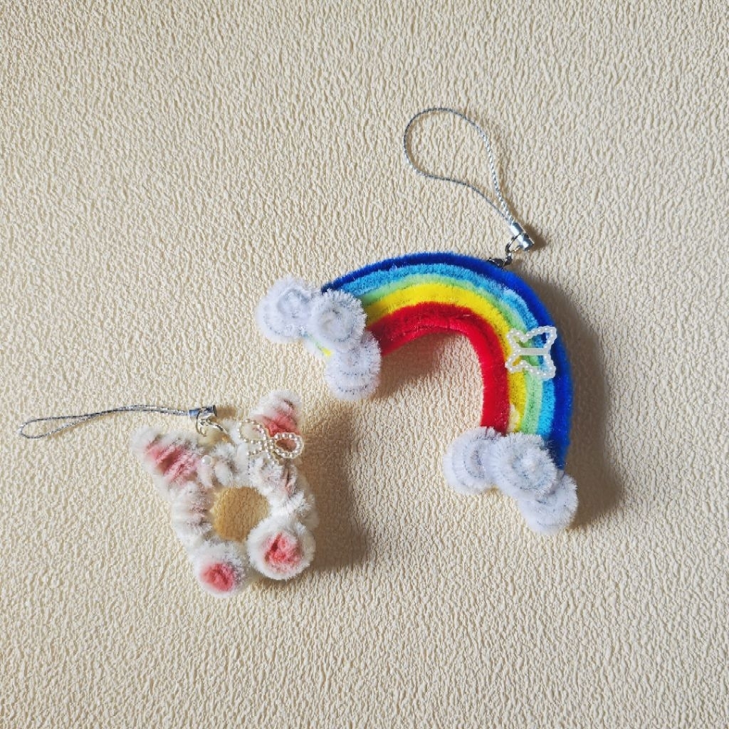 Keychain pipe cleaner / gangungan kunci pipe cleaner cute