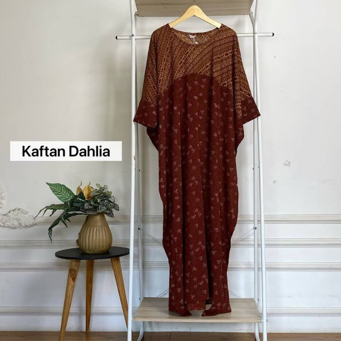 Kaftan Dahlia Original Sentiko Batik | Kaftan Rayon Premium Allsize PB 140 Adem Nyaman Elegan