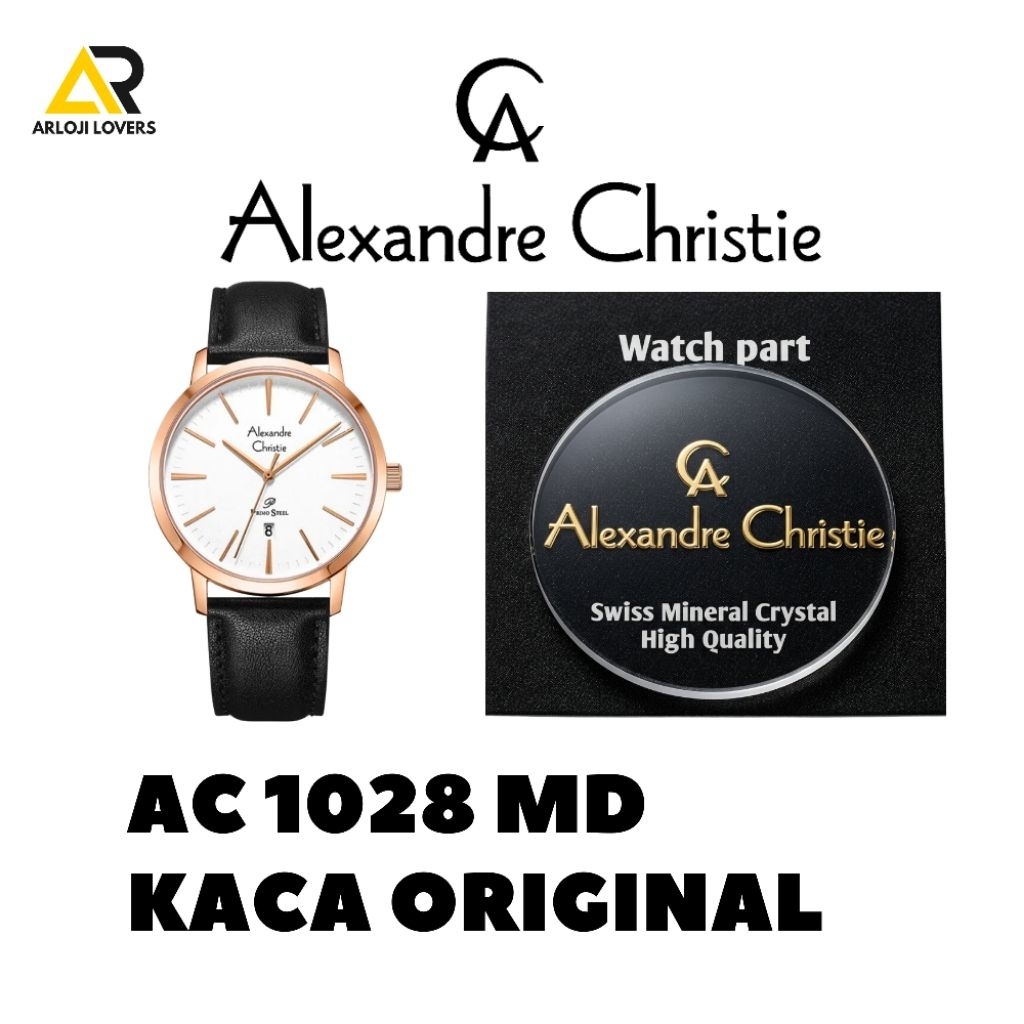 Kaca Original Swiss Mineral Crystal Alexandre Christie Type AC1028MD