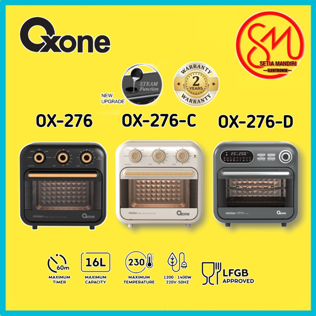 OXONE OX276C OX276D Retro Mini Oven & Air Fryer Minion Series OX-276