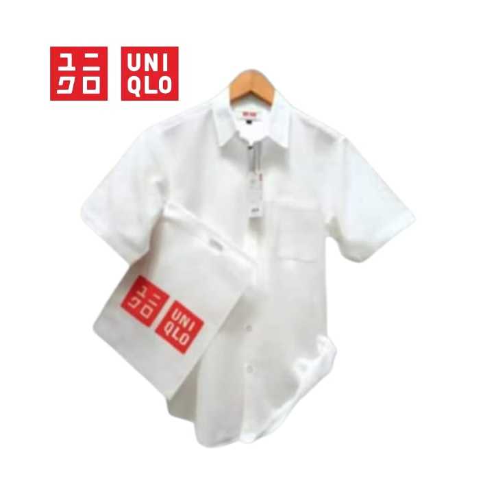 Kemeja Uniqlo Lengan Pendek Kemeja Pria Lengan Pendek Atasan Cowok Polos