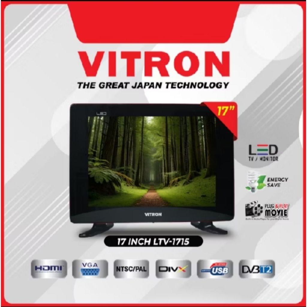 TV LED DIGITAL VITRON 17LS / 19LS  UKURAN 17 / 19 INCH FULLHD 1080 ORIGINAL