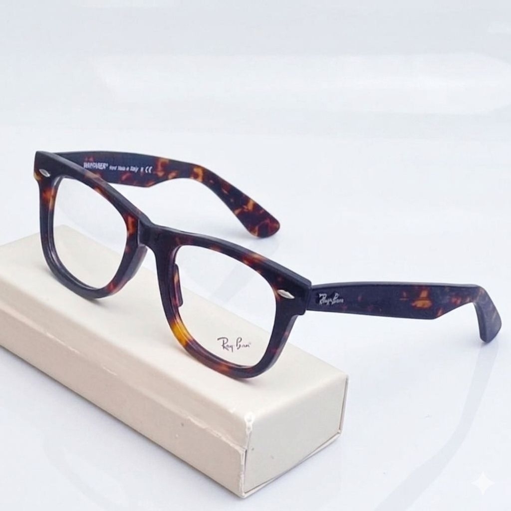 KACAMATA PRIA RAY WAYFARRER BLUECROMIC LENSA ORIGINAL DOMAS