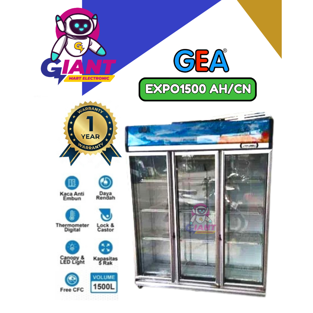 SHOWCASE 3 PINTU DISPLAY COOLER GEA EXPO1500AH/EXPO1500CN / EXPO 1500AH/EXPO 1500CN / EXPO-1500AH/EX