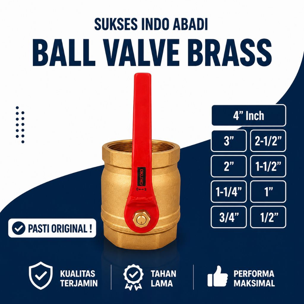Okuma Valve Brass Drat Kuningan Okuma