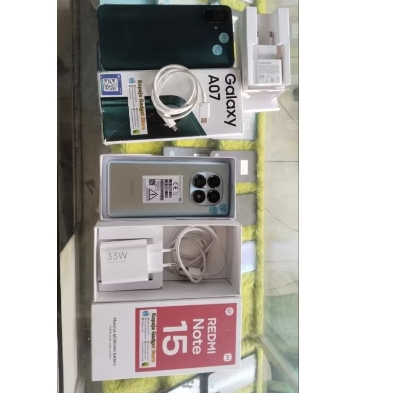 samsung a07 4/64 dan redmi note 15 8/128 second fullset